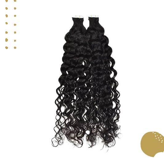 Water Wave Tape-In Hair Extensions - 100% Human Remy Hair